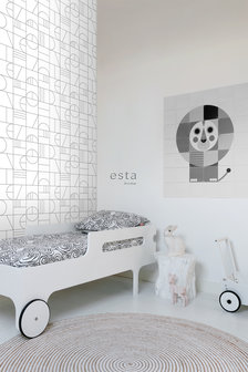 Esta Home Black &amp; White 139142 (*Gratis Lijm Actie) - Zwart Wit