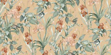 Dutch Wallcoverings Botanique M647-92D / M64792D beige - groen