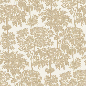 Dutch Wallcoverings Ciara A63401 wit - goud