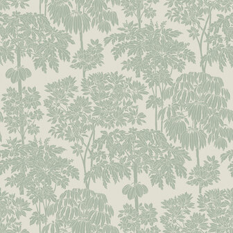 Dutch Wallcoverings Ciara A63402 wit - groen