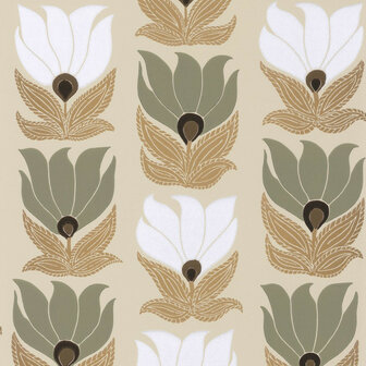 Casamance Square Jasmin (Met Gratis Lijm!) 75690712 - Beige / Groen