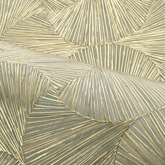 Casamance Nature Pr&eacute;cieuse - Textures (Met Gratis Lijm*) 76522650 - Groen / Metallic Goud