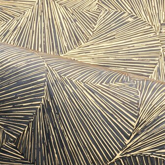 Casamance Nature Pr&eacute;cieuse - Textures (Met Gratis Lijm*) 76522752 - Blauw / Metallic Goud