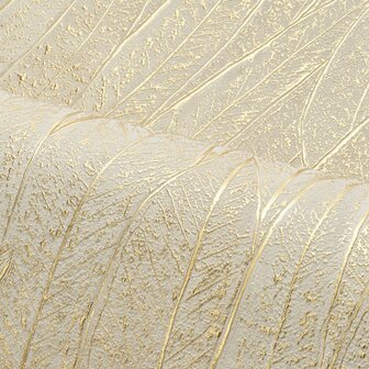 Casamance Nature Pr&eacute;cieuse - Textures (Met Gratis Lijm*) 76533262 - Wit / Goud Metallic