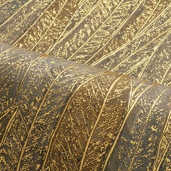 Casamance Nature Pr&eacute;cieuse - Textures (Met Gratis Lijm*) 76533466 - Grijs / Metallic Goud