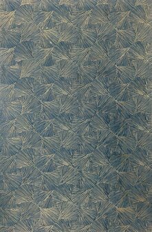 Casamance Nature Pr&eacute;cieuse - Textures (Met Gratis Lijm*) 76522752 - Blauw / Metallic Goud