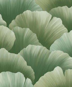 HookedOnWalls GINKGO GINKGO 21902 (Met Gratis Lijm!) Groen