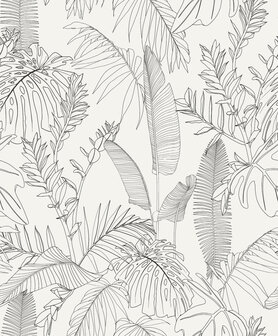 Dutch Wallcoverings Omura A69301 Wit / Zwart