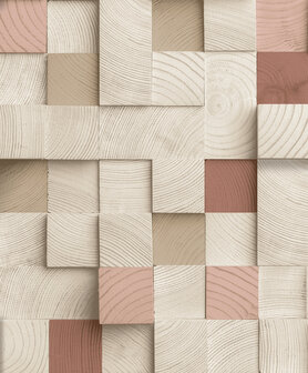 Dutch Wallcoverings Artifice M801-10 Beige / Roze