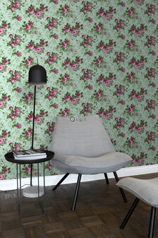 Origin Wallcoverings Bloomingdale (Met Gratis Lijm!) 326139 - Roze / Groen