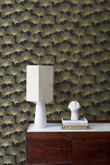 Origin Wallcoverings City Chic (Met Gratis Lijm!) 347734 - Zwart / Goud