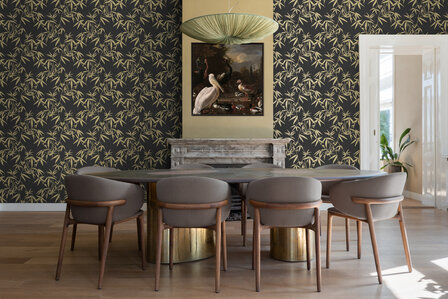 Origin Wallcoverings City Chic (Met Gratis Lijm!) 347740 - Zwart / Goud