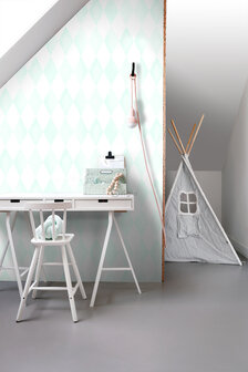 Origin Wallcoverings Hide &amp; Seek (Met Gratis Lijm!) 337218 - Wit / Groen