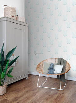 Origin Wallcoverings Hide &amp; Seek (Met Gratis Lijm!) 347488 - Wit / Blauw