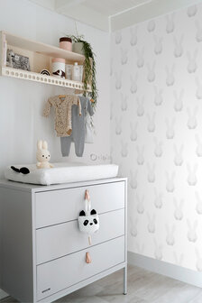 Origin Wallcoverings Hide &amp; Seek (Met Gratis Lijm!) 347491 - Wit / Grijs