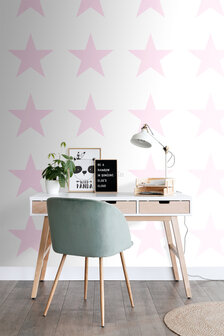 Origin Wallcoverings Hide &amp; Seek (Met Gratis Lijm!) 347505 - Wit / Roze