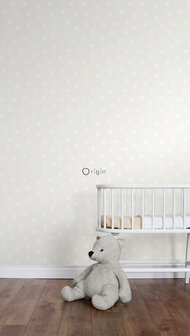 Origin Wallcoverings Hide &amp; Seek (Met Gratis Lijm!) 347513 - zilver / Wit