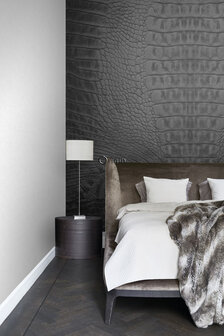 Origin Wallcoverings Luxury Skins (Met Gratis Lijm!) 357247 - Zwart