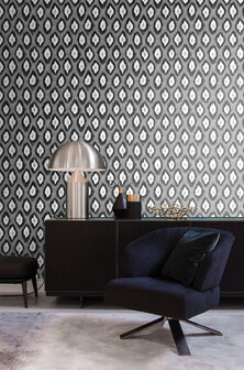 Origin Wallcoverings Mariska Meijers (Met Gratis Lijm!) 346919 - Zwart / Wit