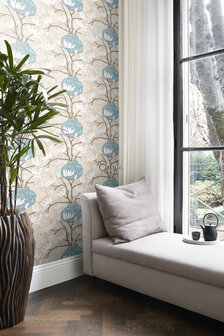 Origin Wallcoverings Mariska Meijers (Met Gratis Lijm!) 346923 - Blauw / Groen / Beige