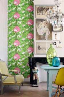 Origin Wallcoverings Mariska Meijers (Met Gratis Lijm!) 346926 - Roze / Groen