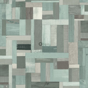 Origin Wallcoverings Mati&egrave;res (Met Gratis Lijm!) 337225 - Blauw / Groen