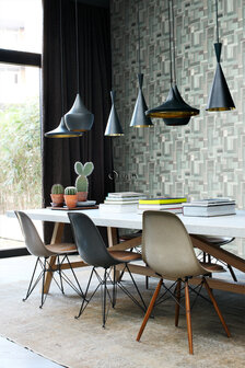 Origin Wallcoverings Mati&egrave;res (Met Gratis Lijm!) 337225 - Blauw / Groen