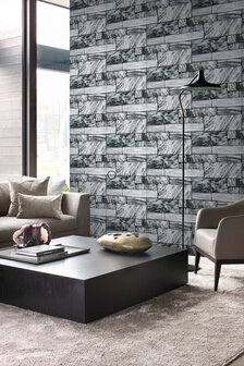 Origin Wallcoverings Mati&egrave;res (Met Gratis Lijm!) 337253 - Zwart