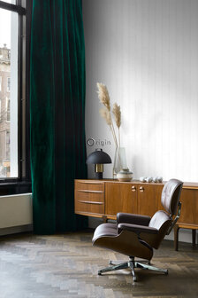 Origin Wallcoverings Mati&egrave;res (Met Gratis Lijm!) 347541 - zilver / Wit