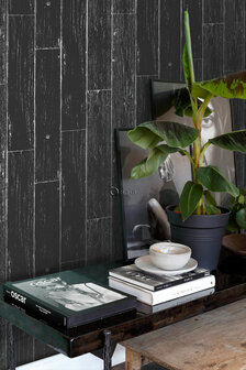 Origin Wallcoverings Mati&egrave;res (Met Gratis Lijm!) 347542 - Zwart / zilver