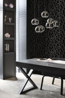 Origin Wallcoverings Metropolitan (Met Gratis Lijm!) 345730 - Zwart / Grijs