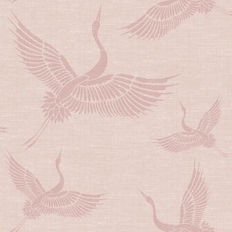 Origin Wallcoverings Natural Fabrics (Met Gratis Lijm!) 347757 - Roze