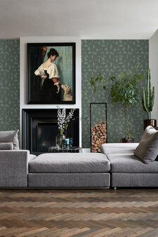 Origin Wallcoverings Natural Fabrics (Met Gratis Lijm!) 347755 - Groen