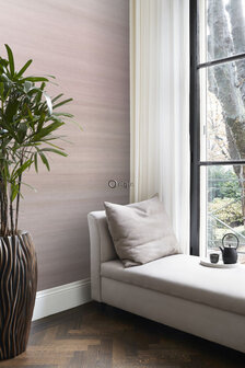 Origin Wallcoverings Natural Fabrics (Met Gratis Lijm!) 357229 - Roze