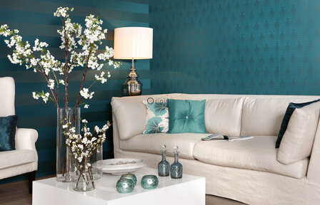 Origin Wallcoverings Ouverture (Met Gratis Lijm!) 345909 - Blauw / Groen