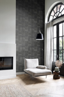 Origin Wallcoverings Raw Elegance (Met Gratis Lijm!) 347326 - Zwart / Grijs