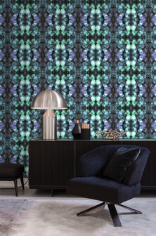 Origin Wallcoverings Urban Funky (Met Gratis Lijm!) 337203 - Paars / Blauw