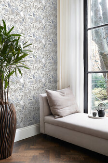 Origin Wallcoverings Wunderkammer (Met Gratis Lijm!) 347421 - Wit / Grijs