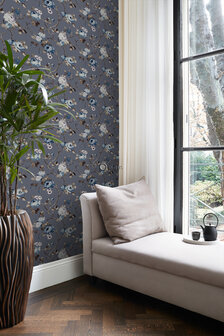 Origin Wallcoverings Wunderkammer (Met Gratis Lijm!) 347429 - Blauw / Groen / Blauw