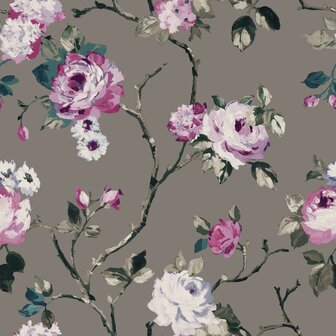 Origin Wallcoverings Wunderkammer (Met Gratis Lijm!) 347430 - Paars / Grijs