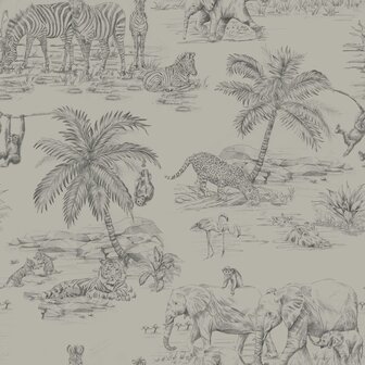 Origin Wallcoverings Wunderkammer (Met Gratis Lijm!) 347443 - Grijs