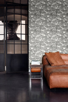 Origin Wallcoverings Wunderkammer (Met Gratis Lijm!) 347453 - Zwart / Wit