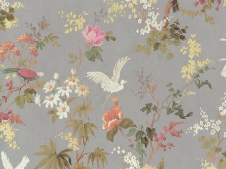 BN Wallcoverings Fiore 220482 - Grijs - Multicolour Behang