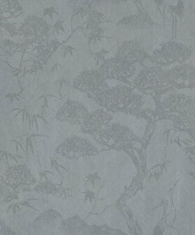 BN Wallcoverings Zen 220273 - Blauw - Grijs Behang