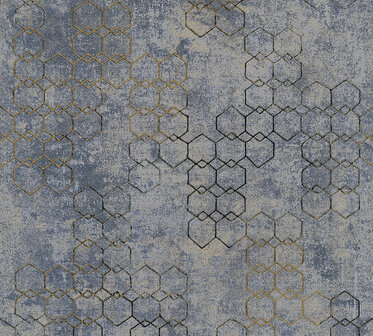 AS Creation New Walls 37424-5 | 374245 - Blauw / Goud Behang