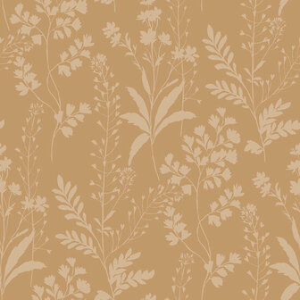 Dutch Wallcoverings Botanique M528-02 / M52802 oker Behang