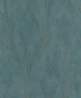 Dutch Wallcoverings Elegance L856-04 groen - goud Behang