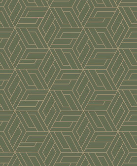 Dutch Wallcoverings Omura A67303 Groen Behang