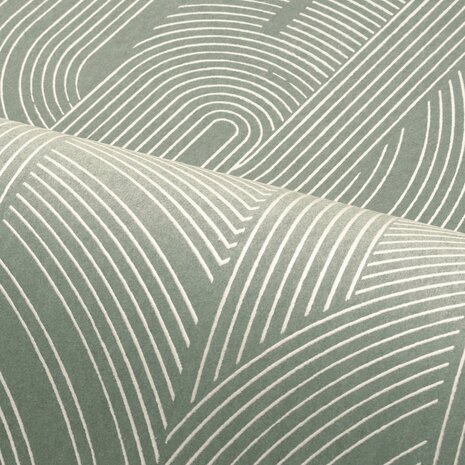 Casamance Faubourg Des Lumières (Met Gratis Lijm*) 76281936 - Groen