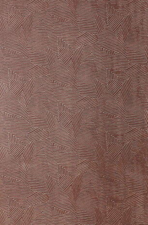 Casamance Nature Précieuse - Textures (Met Gratis Lijm*) 76543772 - Rood / Metallic Goud